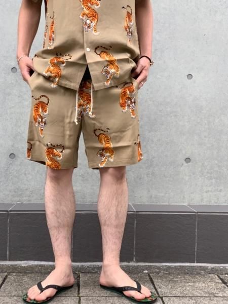 WACKO MARIA (ワコマリア) TIM LEHI HAWAIIAN SHORTS(TYPE-2) (ティムリーハイハワイアンショーツ)  BEIGE