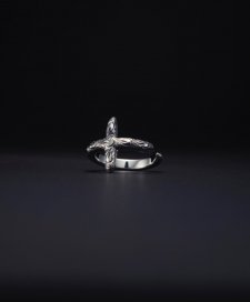 【残り1点】ANTIDOTE BUYERS CLUB(アンチドートバイヤーズクラブ)Engraved Cross Ring(クロスリング) Silver950