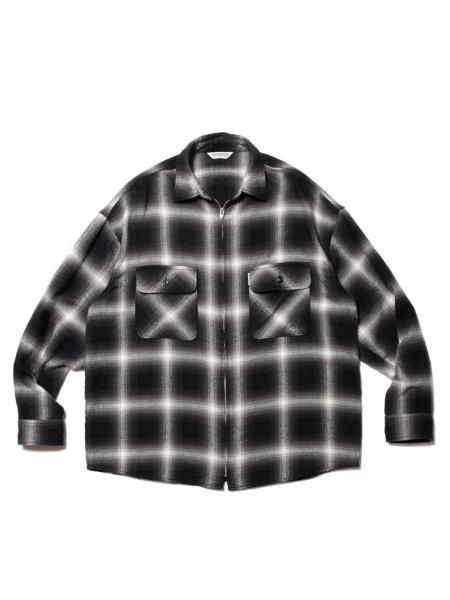 COOTIE (クーティー) Ombre Nel Check Zip Up Shirt (オンブレネル ...