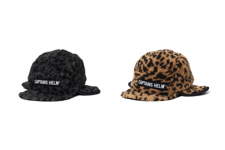 Captains Helm キャプテンズヘルム Leopard Boa Fleece Flap Cap レオパードボアフリースフラップキャップ Black