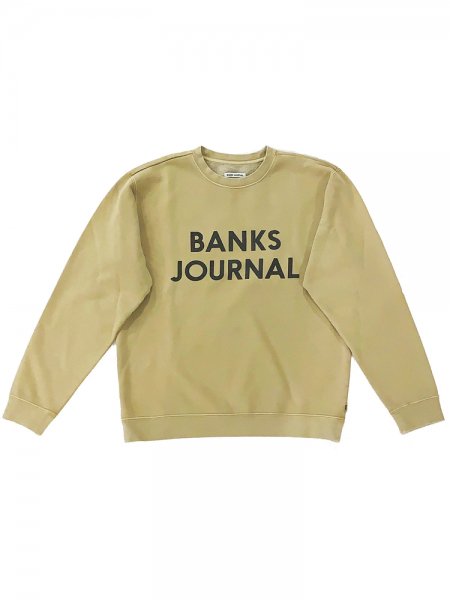 BANKS (バンクス) JOURNAL FLEECE(プリントスウェット) BEIGE