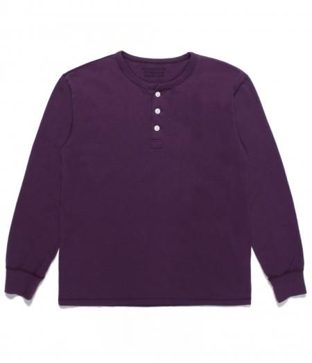 WACKO MARIA (ワコマリア) U.S.A COLOR HENRY NECK UNDER SHIRT (カラーヘンリーネックアンダーシャツ)  PURPLE