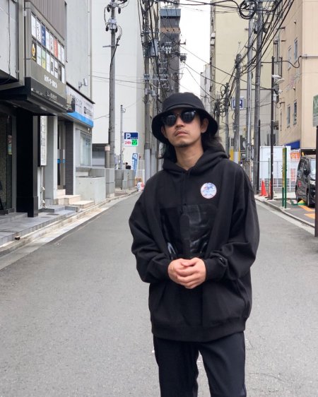 COOTIE (クーティー) T/C Pullover Parka(ラッセルアスレティックパーカー) Coal Black×Clear