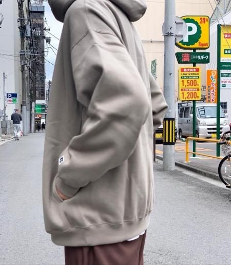 COOTIE (クーティー) T/C Pullover Parka(ラッセルアスレティックパーカー) Smoke Beige×Clear