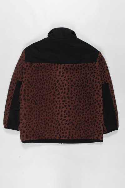 WACKO MARIA (ワコマリア) LEOPARD BOA FLEECE JACKET (レオパードボアフリースジャケット) BROWN