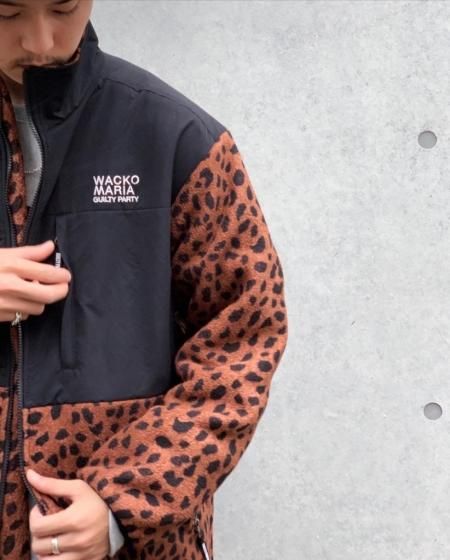 750センチ身幅WACKO MARIA ワコマリア 20AW LEOPARD BOA FLEECE JACKET レオパード ボアフリースジャケット ブラウン