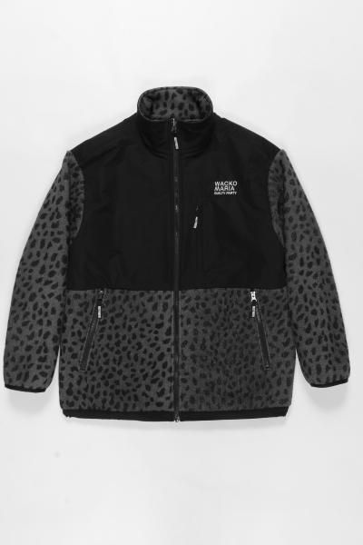 WACKO MARIA LEOPARD BOA FLEECE JACKETロゴ刺繍