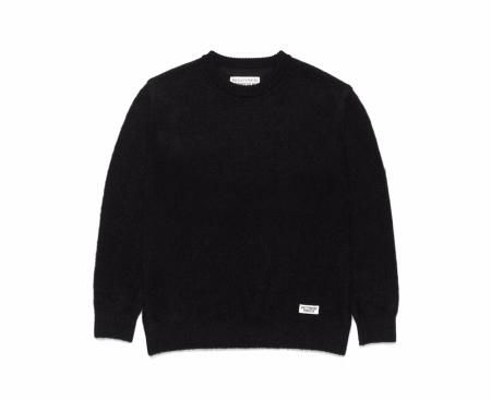 WACKO MARIA ワコマリア 19AW CLASSIC CREW NECK SWEATER ウール クルーネックニットセーター バーガンディ 19FW-WMK-KN01