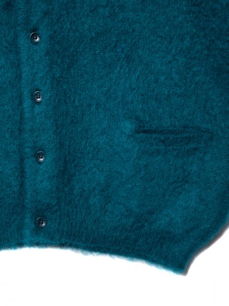 COOTIE (クーティー) Mohair Cardigan (モヘアカーディガン) Turquoise