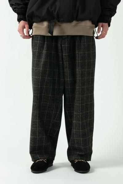 COOTIE (クーティー) Melange Wool 2 Tuck Trousers (ウール
