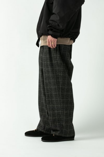 COOTIE (クーティー) Melange Wool 2 Tuck Trousers (ウール
