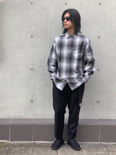 Cal Top (カルトップ) OMBRE CHECK L/S SHIRTS(オンブレチェック長袖 