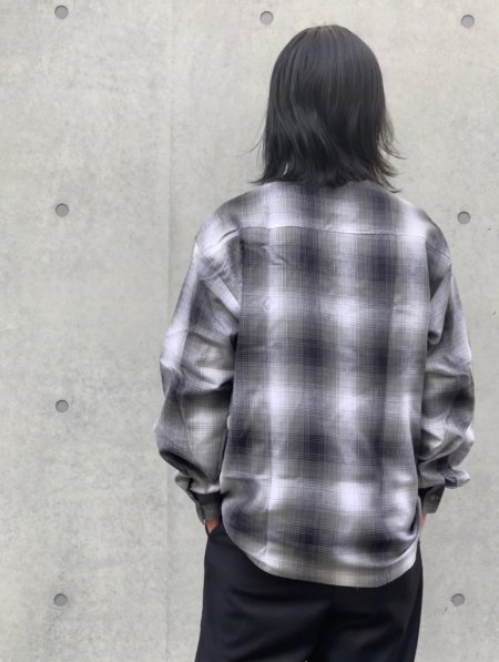 Cal Top (カルトップ) OMBRE CHECK L/S SHIRTS(オンブレチェック長袖 