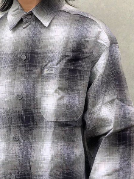 Cal Top (カルトップ) OMBRE CHECK L/S SHIRTS(オンブレチェック長袖