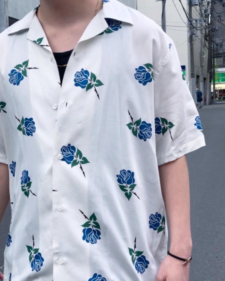 ROTTWEILER (ロットワイラー)ROSE S/S SHIRT(ローズ半袖シャツ) WHITE