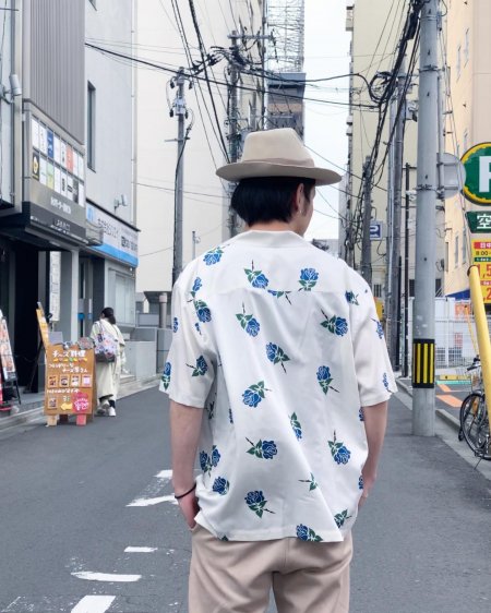 ROTTWEILER (ロットワイラー)ROSE S/S SHIRT(ローズ半袖シャツ) WHITE