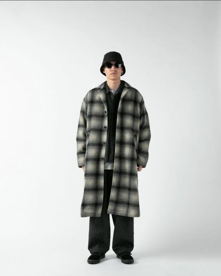 COOTIE (クーティー) Napping Ombre Check Shop Coat (ナッピング