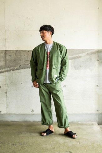 WAX  Back satin V jacket BLACK　Lサイズ WAX (ワックス) Back satin V jacket (バックサテンVジャケット