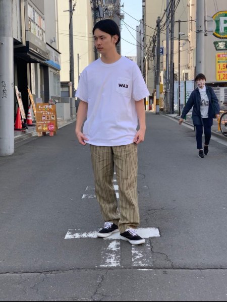 WAX (ワックス) Linen stripe easy pants(リネンストライプイージー