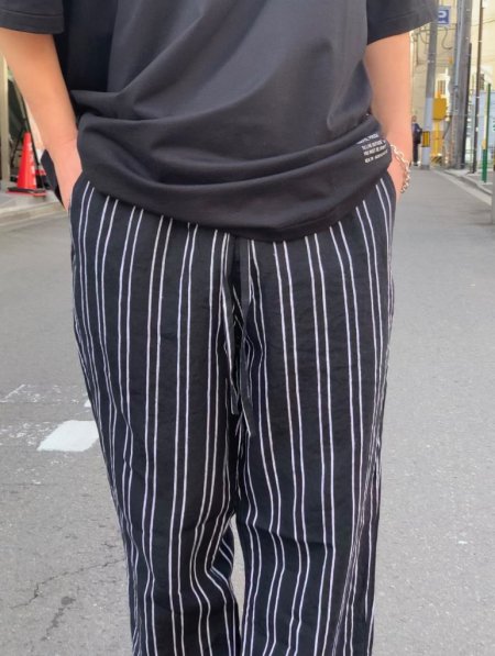 WAX (ワックス) Linen stripe easy pants(リネンストライプイージー 