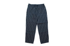 WAX (ワックス) Linen stripe easy pants(リネンストライプイージーパンツ) BLACK