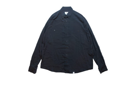 WAX (ワックス) Design L/S shirts (長袖シャツ) BLACK WAX (ワックス) Design L/S shirts (長袖シャツ) BLACK