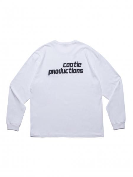 COOTIE (クーティー) Print L/S Tee(プリント長袖TEE) White