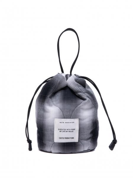 バッグ COOTIE/OMBRECHECKQUILTING DRAWSTRINGBAG COOTIE (クーティー) Ombre Check Quilting Drawstring Bag(ドロー