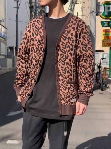 WACKO MARIA LEOPARD JACQUARD CARDIGAN | mawadgroup.com