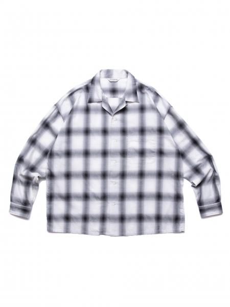 COOTIE (クーティー) Ombre Check Open Collar Shirt (オンブレ