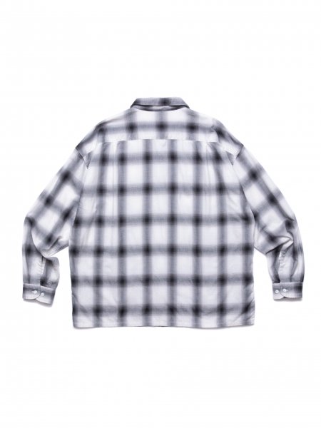 COOTIE (クーティー) Ombre Check Open Collar Shirt (オンブレ