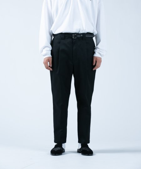 COOTIE (クーティー) T/C 1 Tuck Trousers (ワンタックトラウザー) Black