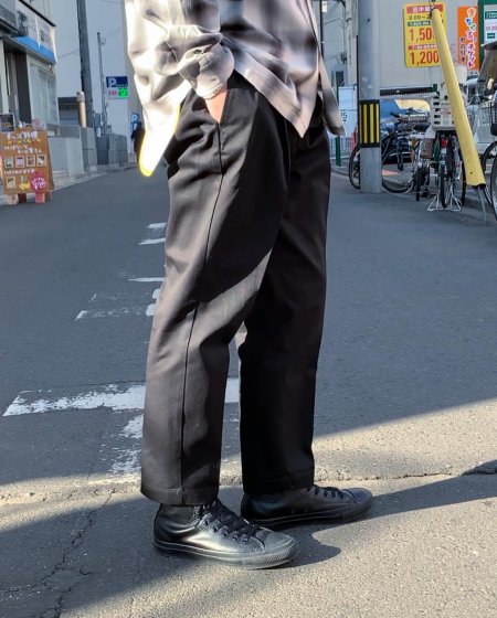 COOTIE (クーティー) T/C 1 Tuck Trousers (ワンタックトラウザー) Black