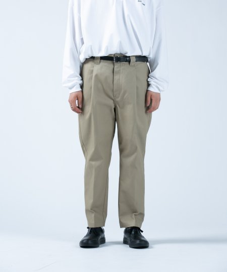 COOTIE (クーティー) T/C 1 Tuck Trousers (ワンタックトラウザー) Beige