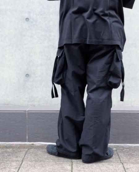 COOTIE (クーティー) Back Satin Error Fit Cargo Easy Pants ( バックサテンエラーフィットカーゴイージーパンツ) Black