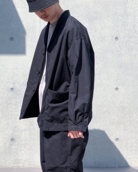 COOTIE (クーティー) Garment Dyed Lapel Jacket (ラペルジャケット) Black
