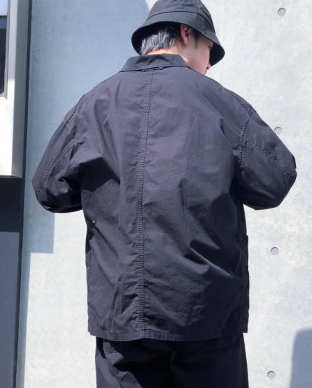 COOTIE (クーティー) Garment Dyed Lapel Jacket (ラペルジャケット) Black