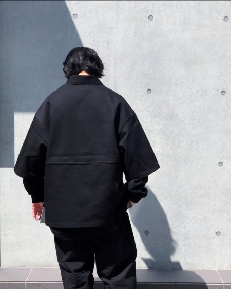 COOTIE (クーティー) Kersey Pullover S/S Work Jacket (プルオーバー半袖ワークジャケット) Black