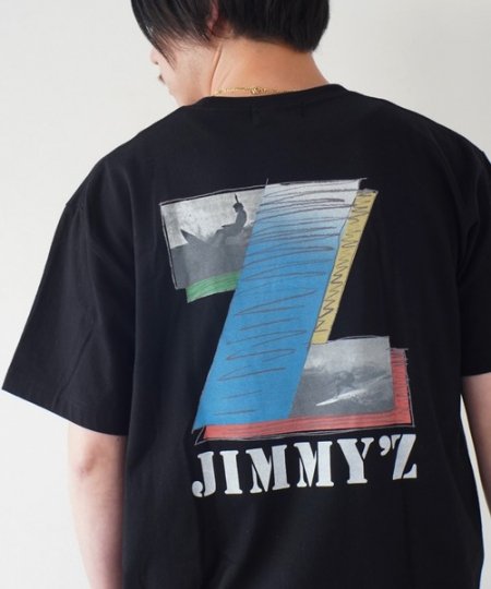 JIMMY'Z (ジミーズ) SURF-Z POCKET TEE (ポケット付きプリントTEE) BLACK