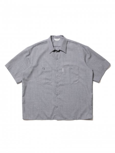 COOTIE (クーティー) T/W Work S/S Shirt (T/Wワーク半袖シャツ) Ash Gray