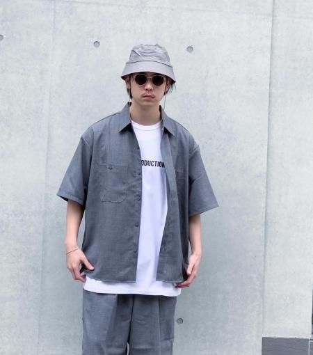 COOTIE (クーティー) T/W Work S/S Shirt (T/Wワーク半袖シャツ) Ash Gray