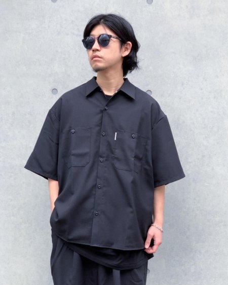 COOTIE (クーティー) T/W Work S/S Shirt (T/Wワーク半袖シャツ) Black