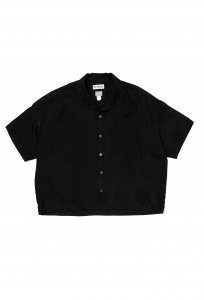 DELUXE (デラックス) DELUXE×EVISEN GARCONS SHIRTS (刺繍オープンカラー半袖シャツ) BLACK