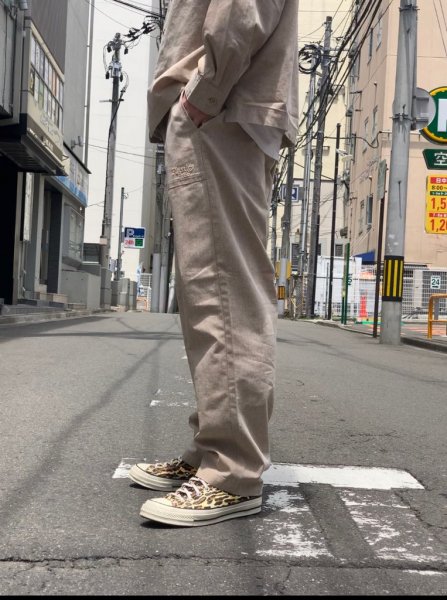 TONY TAIZSUN (トニータイズサン) Plastic free pants(リサイクルポリエステルパンツ) BEIGE