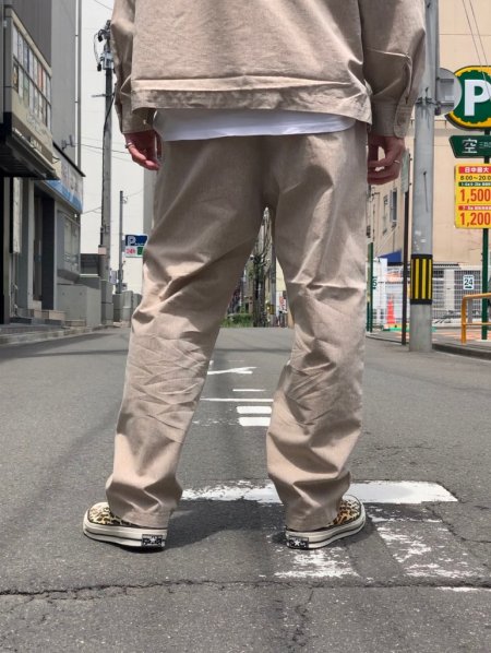 TONY TAIZSUN (トニータイズサン) Plastic free pants(リサイクルポリエステルパンツ) BEIGE