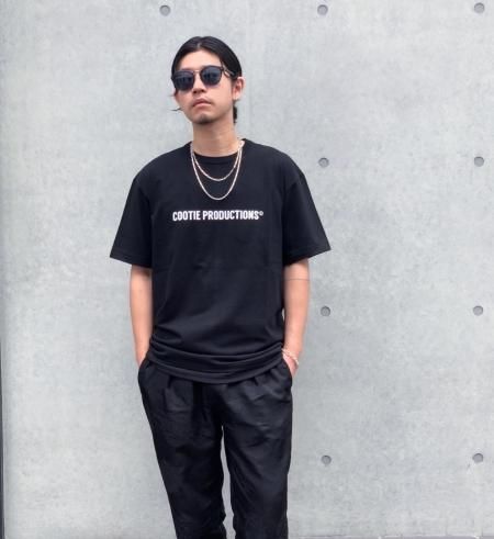 COOTIE PRODUCTIONS バックプリント Tシャツ ブラックSサイズ COOTIE (クーティー) Print S/S Tee (COOTIE LOGO) (プリント