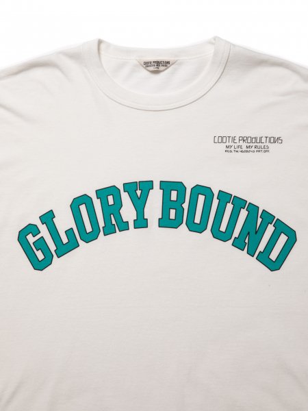 COOTIE (クーティー) Print Oversized L/S Tee (GLORY BOUND) (プリントオーバーサイズ長袖TEE) Off  White