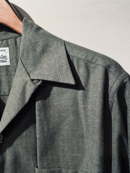 WACKOMARIA(ワコマリア) 50'S SHIRT L/S ( TYPE-1 )(50'S長袖シャツ) KHAKI