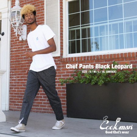 CookMan (クックマン) Chef Pants Black Leopard(シェフパンツ