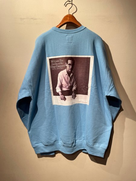 WACKO MARIA (ワコマリア) BILL EVANS/CREW NECK SWEAT SHIRT(TYPE-3)(クルーネックスウェット)  BLUE